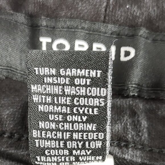 Torrid Womens Button High Rise Stretch Cotton Blend Black Denim Jeans Size 24S - Picture 10 of 10